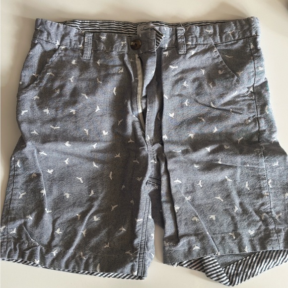 Light Gray Shorts with Birds - Picture 1 of 2